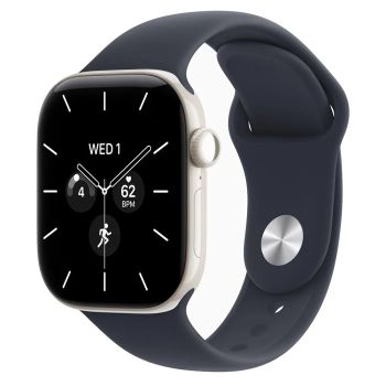 Apple Watch Series 12, 42 mm, Pearl White Ceramic GPS+Cellular Navy Blue Sport Band S/M