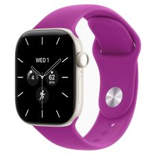 Apple Watch Series 12, 46 mm, Pearl White Ceramic GPS+Cellular Magenta Sport Band S/M