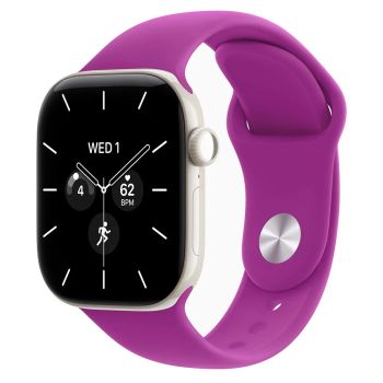 Apple Watch Series 12, 42 mm, Pearl White Ceramic GPS+Cellular Magenta Sport Band S/M