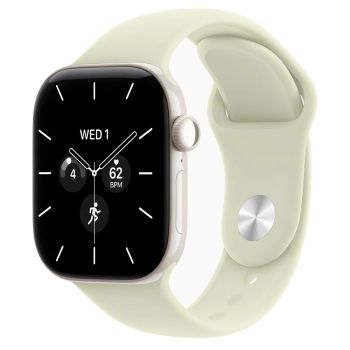Apple Watch Series 12, 46 mm, Pearl White Ceramic GPS+Cellular Pale Succulent Sport Band M/L