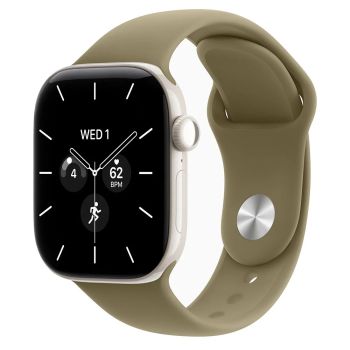 Apple Watch Series 12, 46 mm, Pearl White Ceramic GPS+Cellular Olive Sport Band S/M
