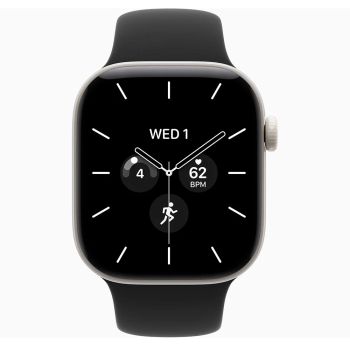Apple Watch Series 12, 46 mm, Pearl White Ceramic GPS+Cellular Black Sport Band S/M