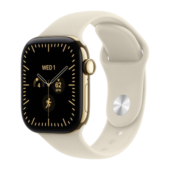 Apple Watch Series 12, 42 mm, Radiant Gold Titanium GPS+Cellular Sand Sport Band M/L