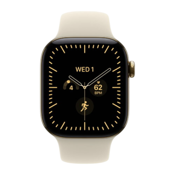 Apple Watch Series 12, 42 mm, Radiant Gold Titanium GPS+Cellular Sand Sport Band M/L