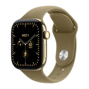 Apple Watch Series 12, 46 mm, Radiant Gold Titanium GPS+Cellular Olive Sport Band M/L