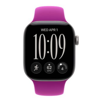 Apple Watch Series 12, 42 mm, Space Gray Aluminum Magenta Sport Band M/L