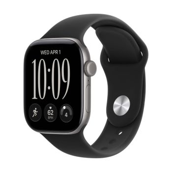 Apple Watch Series 12, 42 mm, Space Gray Aluminum Black Sport Band M/L