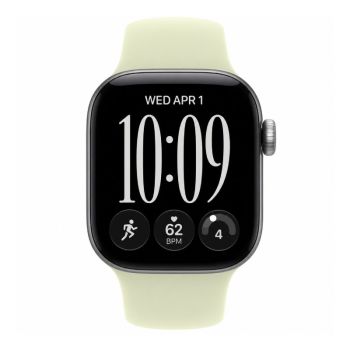 Apple Watch Series 12, 42 mm, Space Gray Aluminum Pale Succulent Sport Band S/M