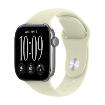 Apple Watch Series 12, 42 mm, Space Gray Aluminum Pale Succulent Sport Band S/M