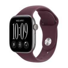 Apple Watch Series 12, 46 mm, Space Gray Aluminum Burgundy Sport Band M/L