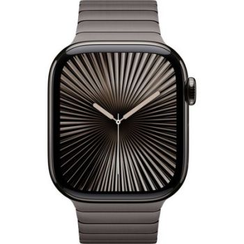Умные часы Apple Watch Series 10 46 мм, S/M 130-200 мм, Titanium Case GPS+Cellular, Slate (серый/темный)