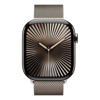 Умные часы Apple Watch Series 10 46 мм, S/M (140–190 мм), Titanium Case GPS+Cellular, Milanese Loop, Natural (натуральный)