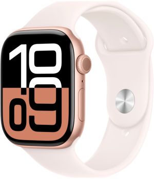 Умные часы Apple Watch Series 10 46 мм, S/M 130-200 мм, Aluminium Case GPS, Rose Gold