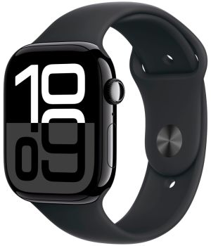 Умные часы Apple Watch Series 10 46 мм, M/L 140-245 мм, Aluminium Case GPS+Cellular, Sport Band, Jet Black