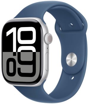 Умные часы Apple Watch Series 10 42 мм, M/L 140-245 мм, Aluminium Case GPS, Sport Band, Silver