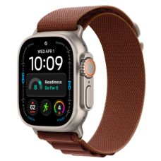 Apple Watch Ultra 4, 49 мм, Natural Titanium Burgundy Alpine Loop M/L