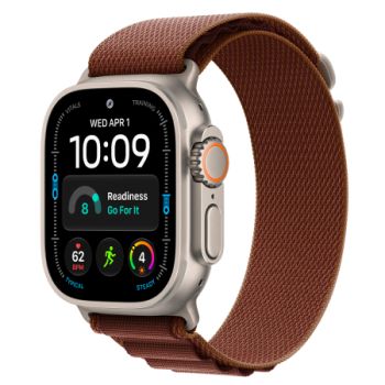 Apple Watch Ultra 4, 49 мм, Natural Titanium Burgundy Alpine Loop M/L