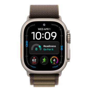 Apple Watch Ultra 4, 49 мм, Natural Titanium Dark Olive Alpine Loop M/L