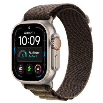 Apple Watch Ultra 4, 49 мм, Natural Titanium Dark Olive Alpine Loop M/L