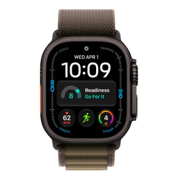 Apple Watch Ultra 4, 49 мм, Black Titanium Dark Olive Alpine Loop M/L