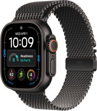Apple Watch Ultra 4, 49 мм, Black Titanium Black Milanese Loop L