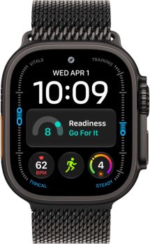 Apple Watch Ultra 4, 49 мм, Black Titanium Black Milanese Loop L
