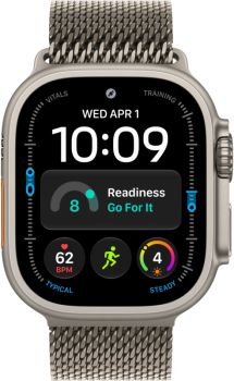 Apple Watch Ultra 4, 49 мм, Natural Titanium Natural Milanese Loop L