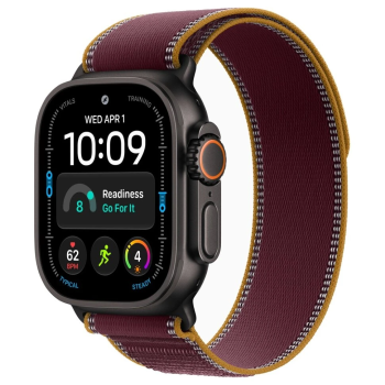 Apple Watch Ultra 4, 49 мм, Black Titanium Burgundy Trail Loop M/L