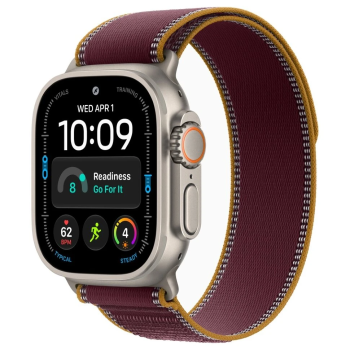 Apple Watch Ultra 4, 49 мм, Natural Titanium Burgundy Trail Loop M/L