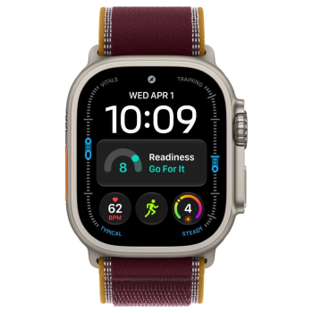 Apple Watch Ultra 4, 49 мм, Natural Titanium Burgundy Trail Loop M/L