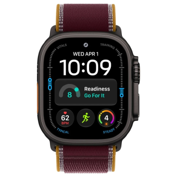 Apple Watch Ultra 4, 49 мм, Black Titanium Burgundy Trail Loop M/L
