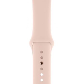Apple Watch Series 4, 40 мм, корпус из золотистого алюминия, спортивный ремешок цвета «розовый песок» (золотистый)